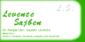 levente sajben business card